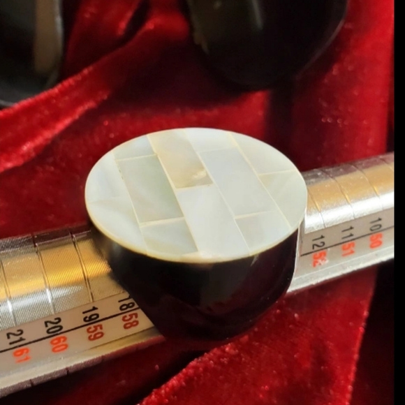 Vtg. Brown Cuff Bracelet and Ring set - Picture 5 of 6